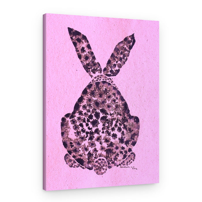 Abstract Pink Bunny – Canvas Print