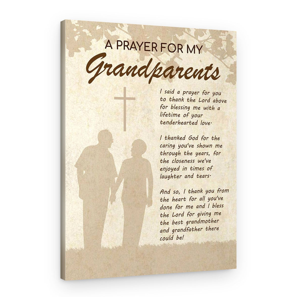 “A Prayer for Grandparents” Canvas Sign – Canvas Print