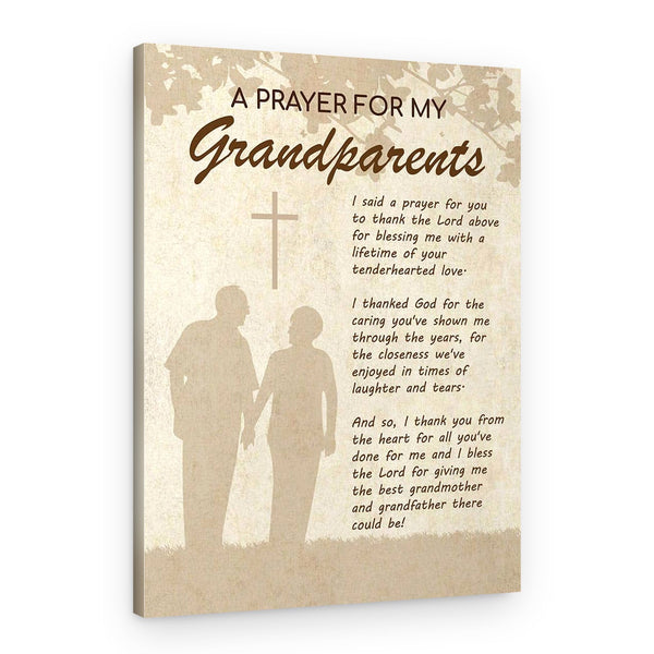 “A Prayer for Grandparents” Canvas Sign