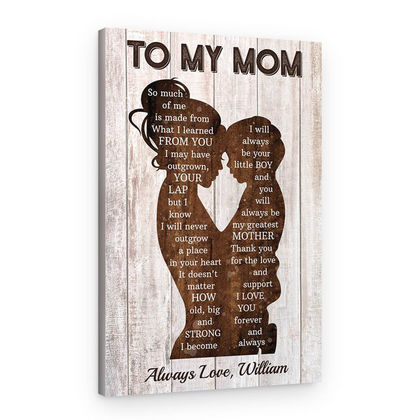 Personalized Gifts For Mom From Son I Learned Canvas Print