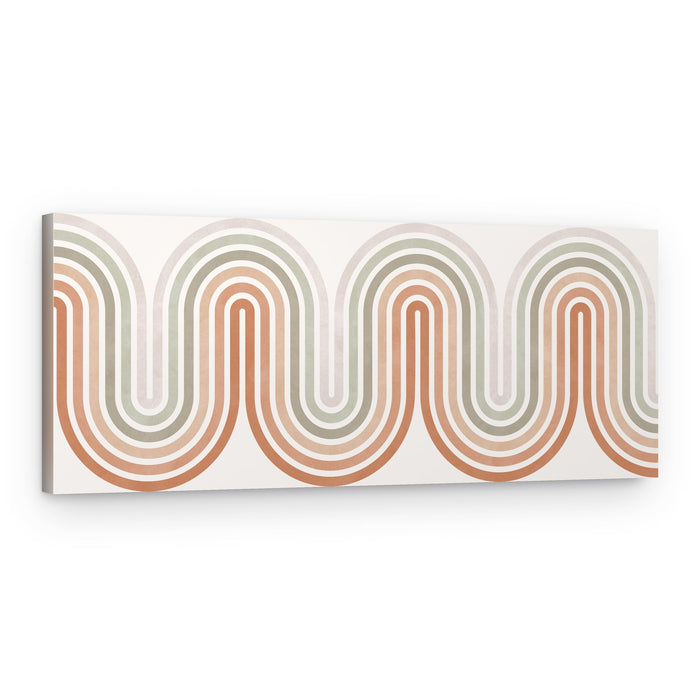 Earthy Retro Waves – Canvas Print