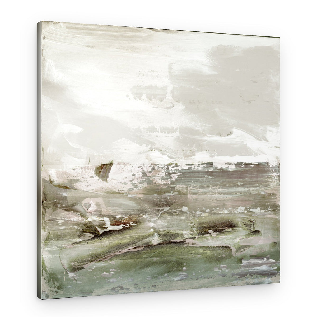 Muted Green Horizon – Canvas Print