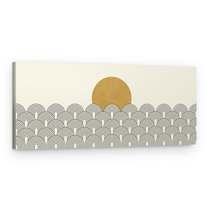 Golden Sun Waves – Canvas Print