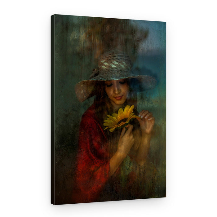 Dreamy Sunflower Portrait – Canvas Print