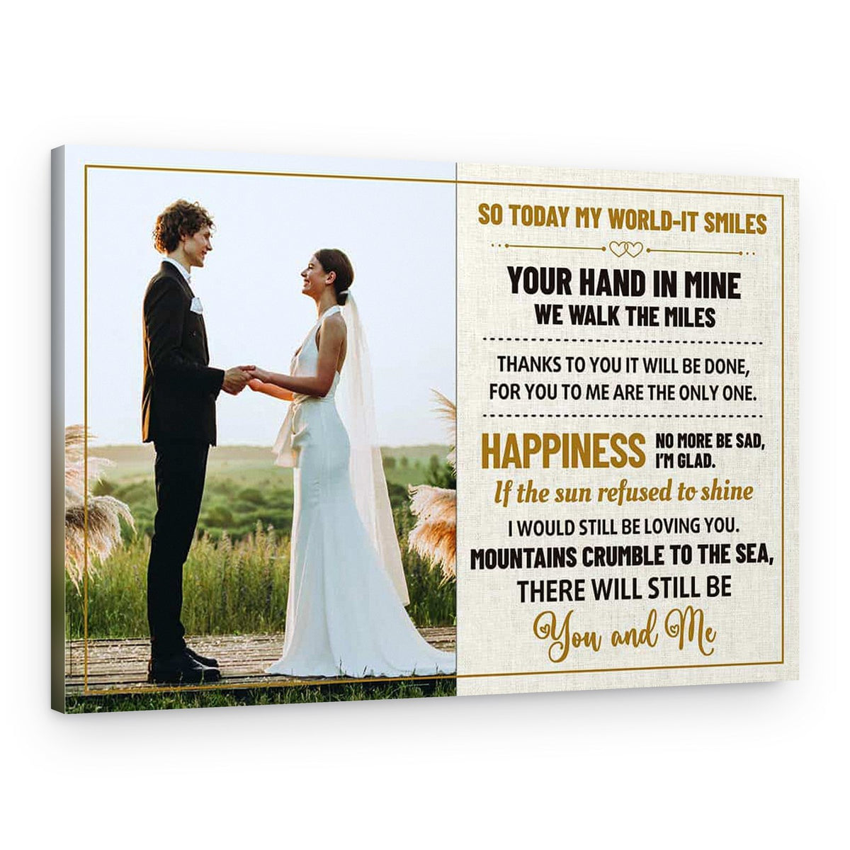 So Today My World – It Smiles Photo Canvas Print – Canvas Print – Landscape