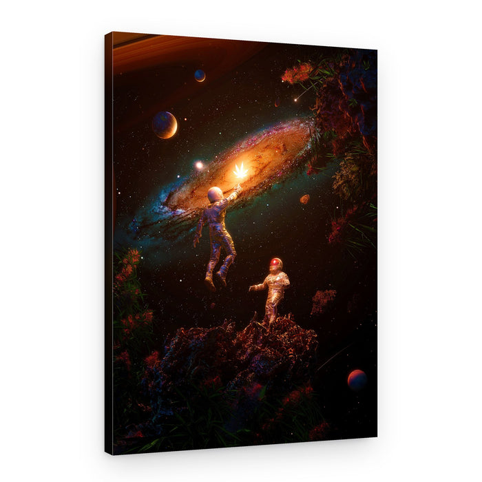 Astronauts Cosmic Leaf – Canvas Print