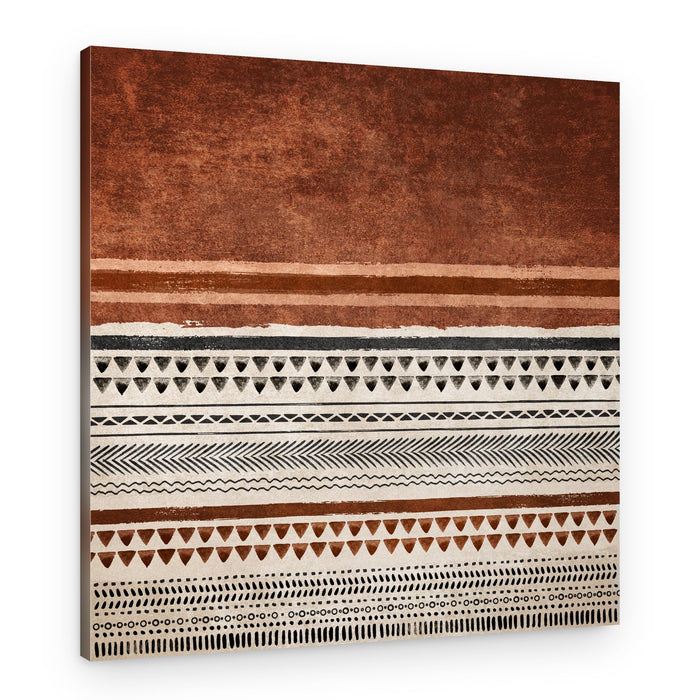 Tribal Earth Motifs – Canvas Print