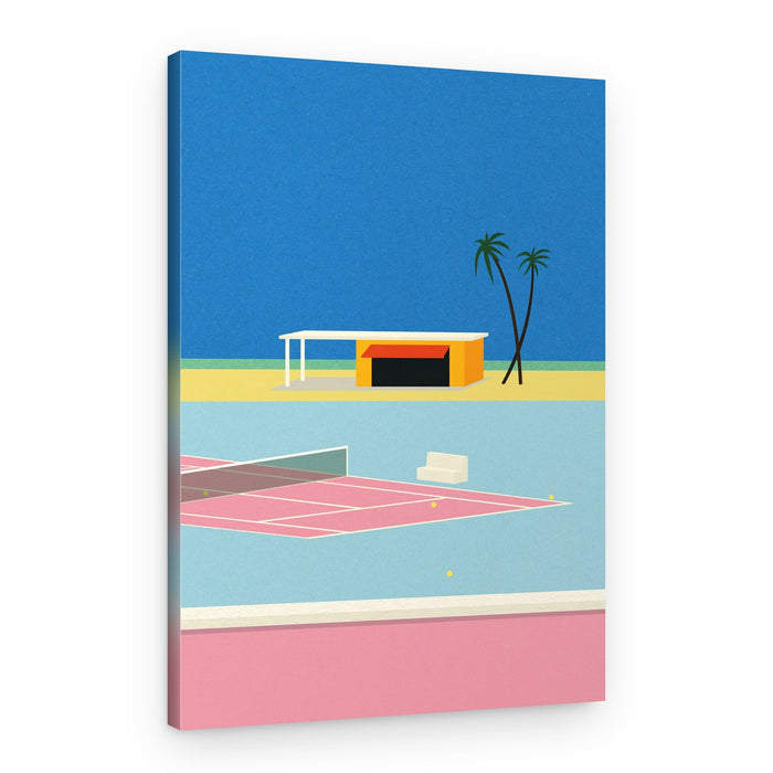 Tennis By the Beach – Canvas Print