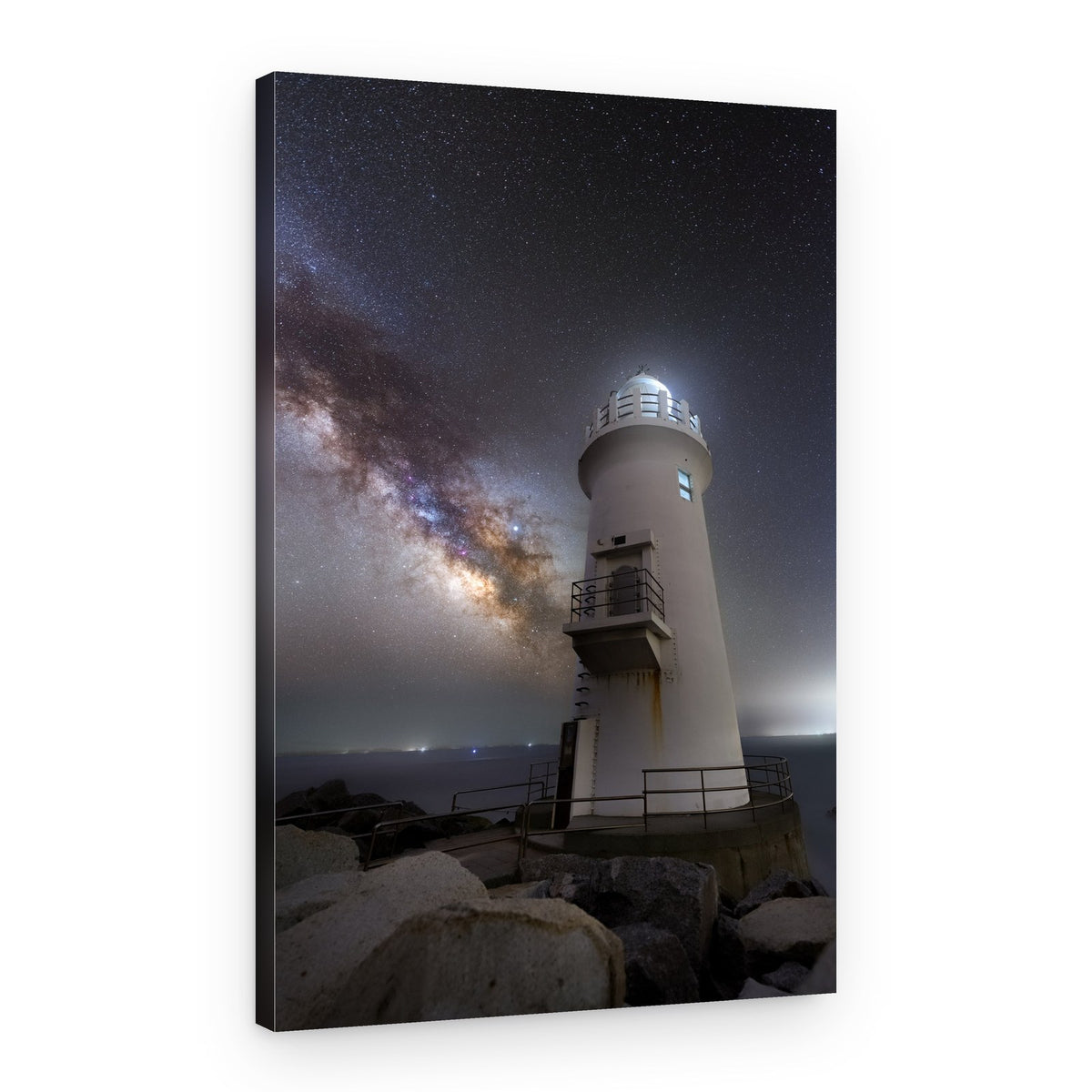 Milky Way Coast Lighthouse – Canvas Print