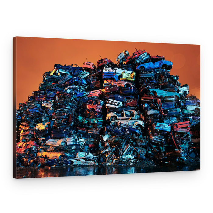 Colorful Car Mountain – Canvas Print