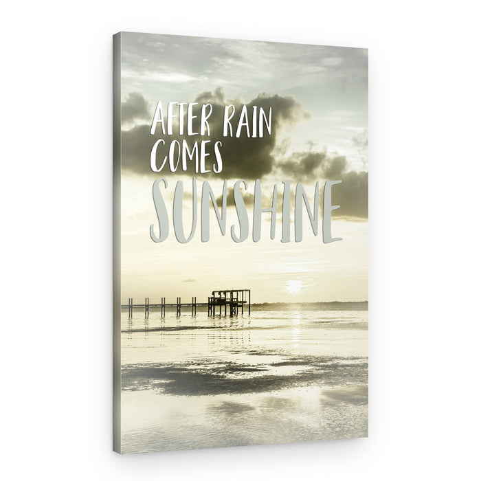 Peaceful Beach Golden Hour – Canvas Print