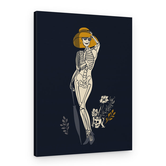 Chic Skeleton Lady – Canvas Print