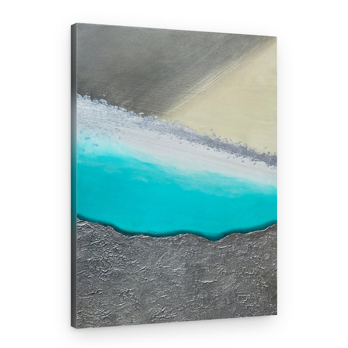 Abstract Aqua Shore – Canvas Print