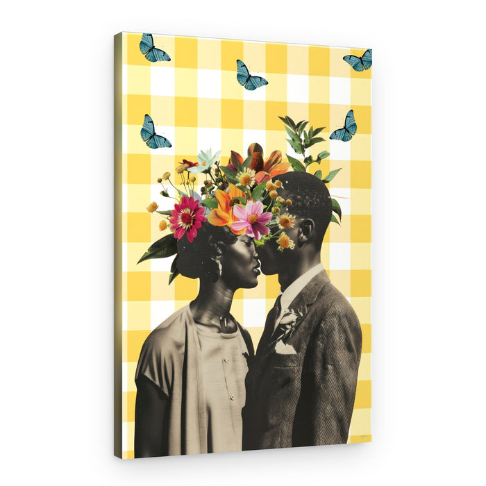 Tender Floral Embrace – Canvas Print