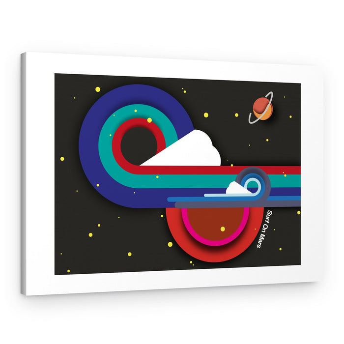 Retro Space Surf – Canvas Print