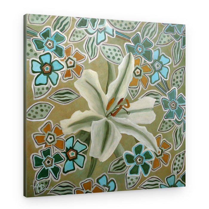 White Lily Garden – Canvas Print