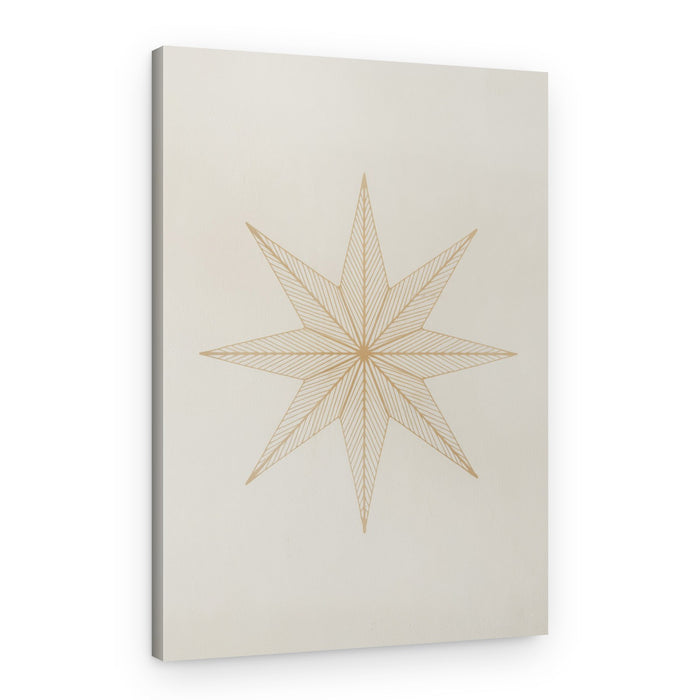 Elegant Golden Star Design – Canvas Print