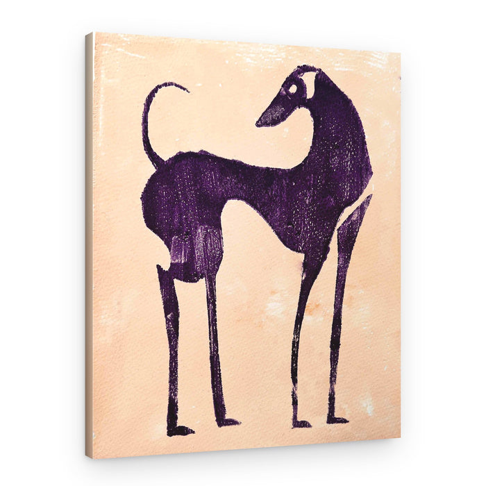 Ancient Purple Dog – Canvas Print