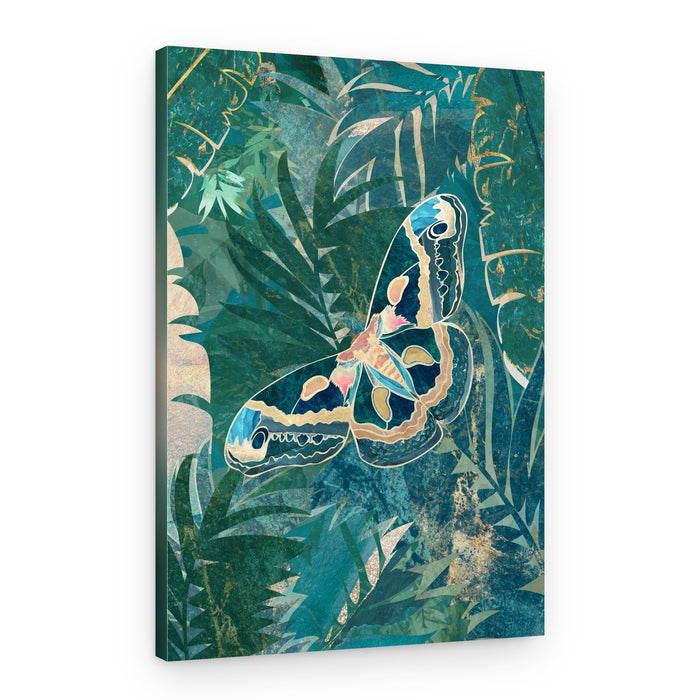 Emerald Butterfly Jungle – Canvas Print