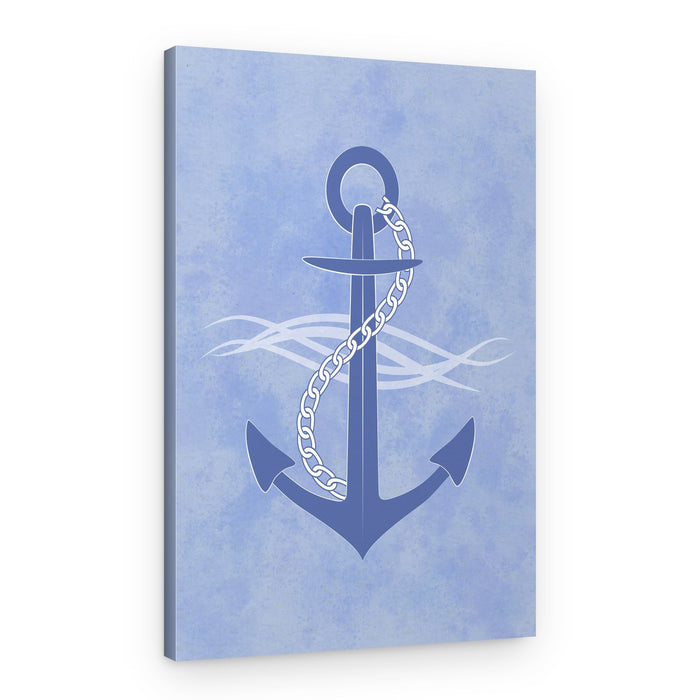 Deep Blue Anchor – Canvas Print
