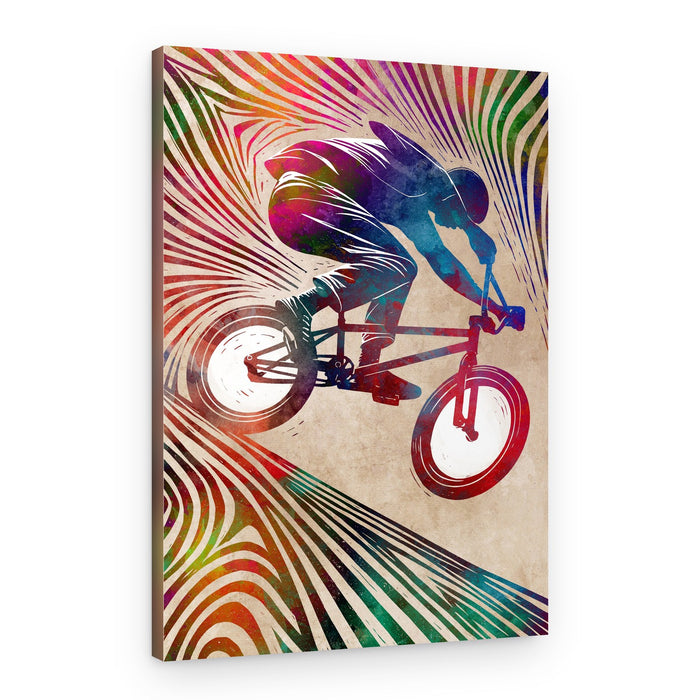 Colorful BMX Rider – Canvas Print