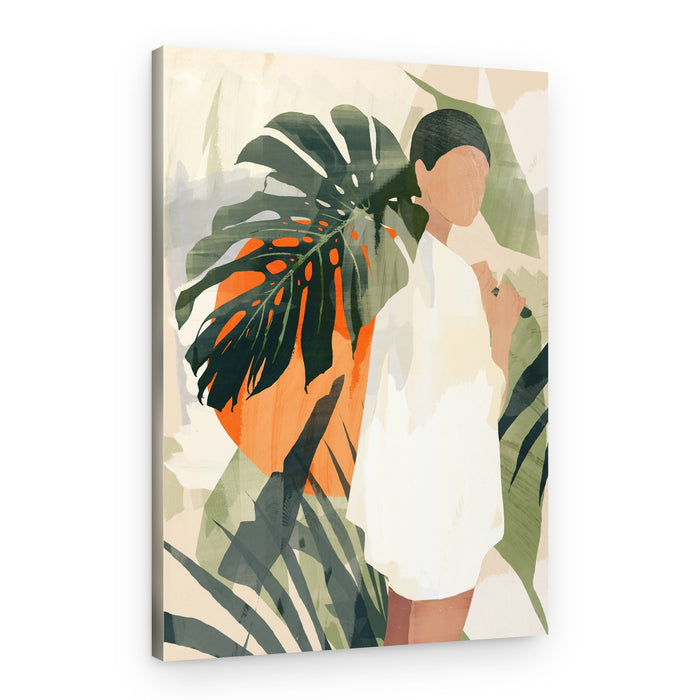 Tropical Woman Sunset – Canvas Print