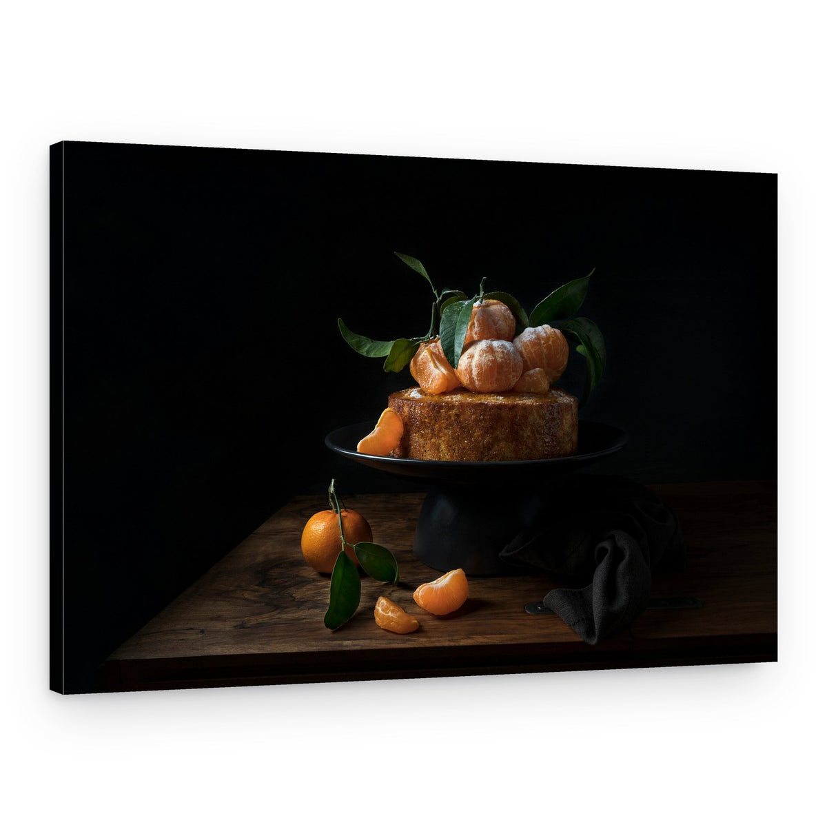 Rustic Tangerine Cake – Canvas Print