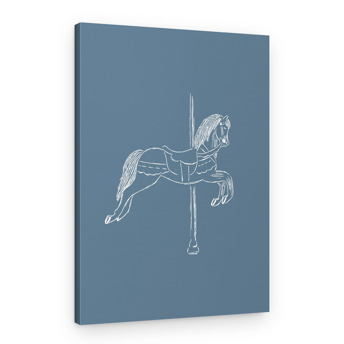 Whimsical Carousel Horse – Canvas Print