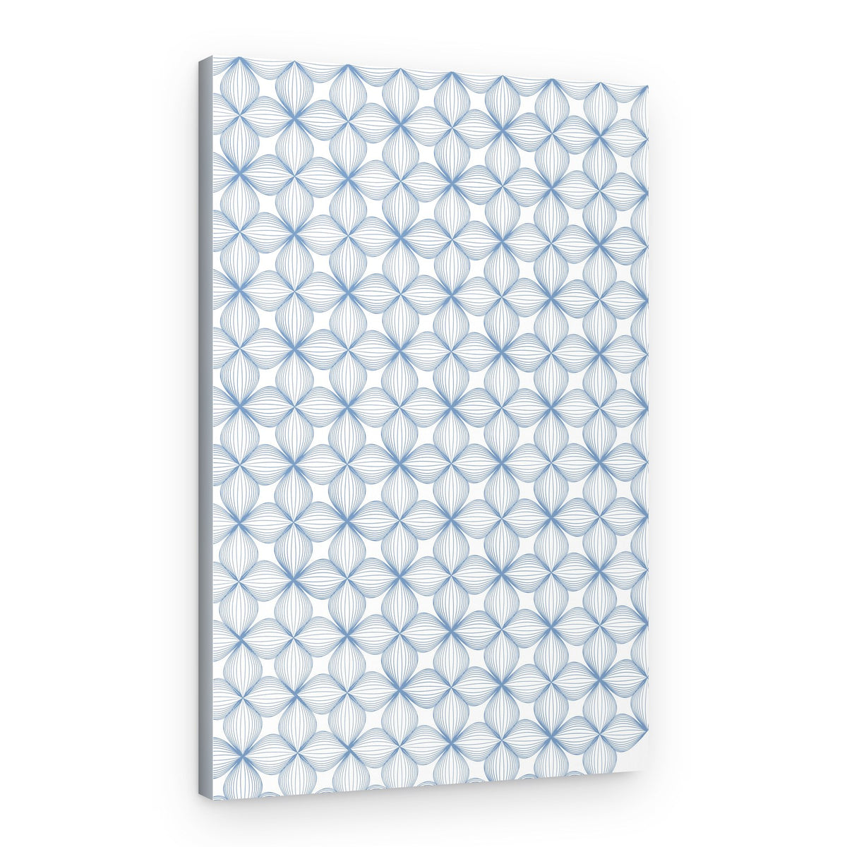 Abstract Blue Floral – Canvas Print