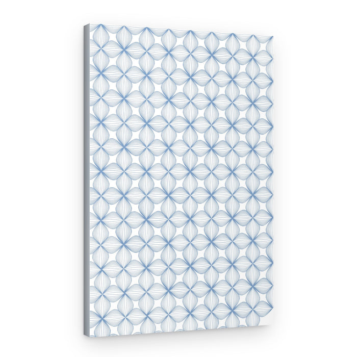 Abstract Blue Floral – Canvas Print