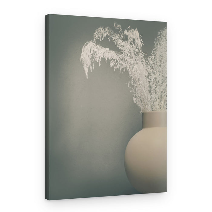 Serene Dried Botanical Vase – Canvas Print