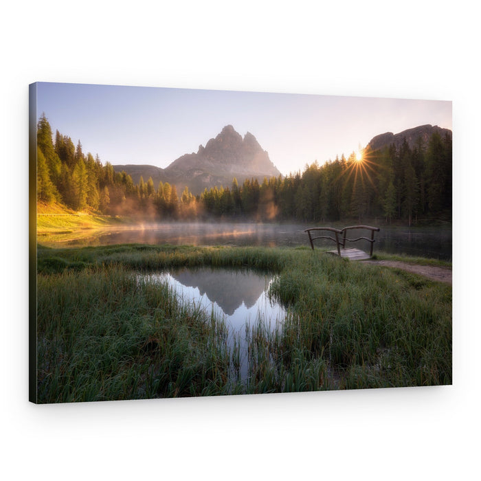Misty Mountain Sunrise – Canvas Print