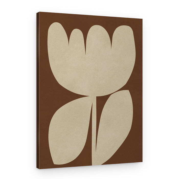 Earthy Abstract Bloom – Canvas Print