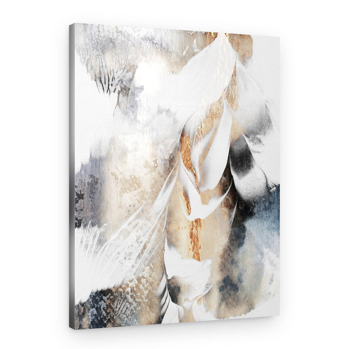 Golden Abstract Flow – Canvas Print