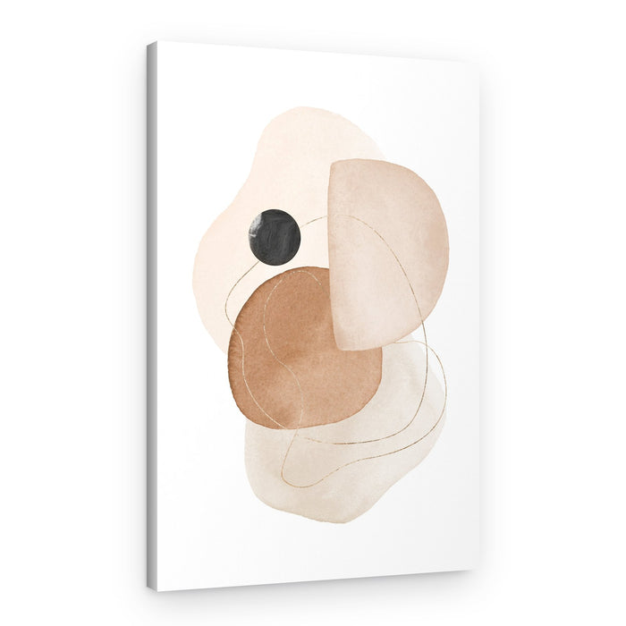 Neutral Organic Gold Shapes – Canvas Print
