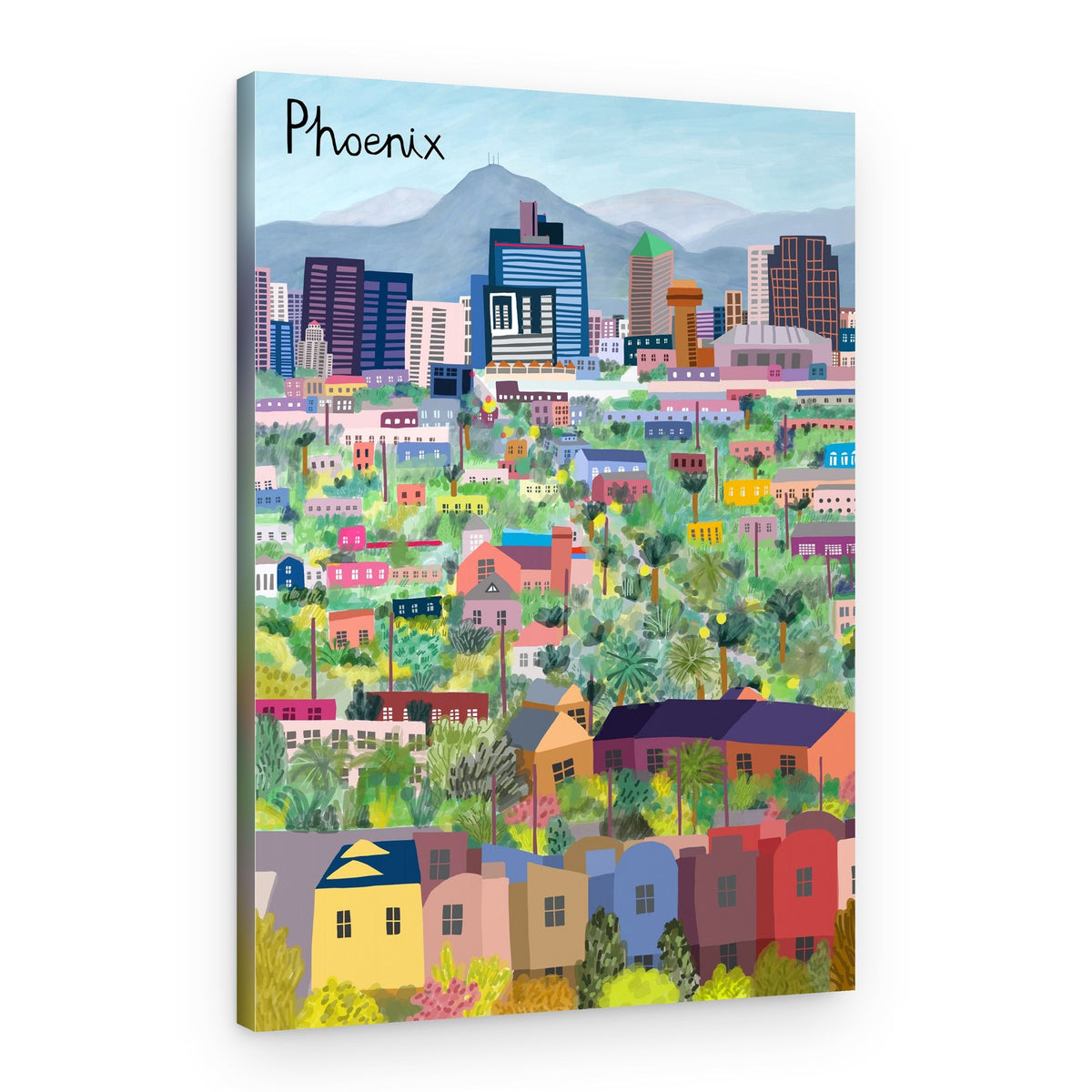 Colorful Phoenix City – Canvas Print