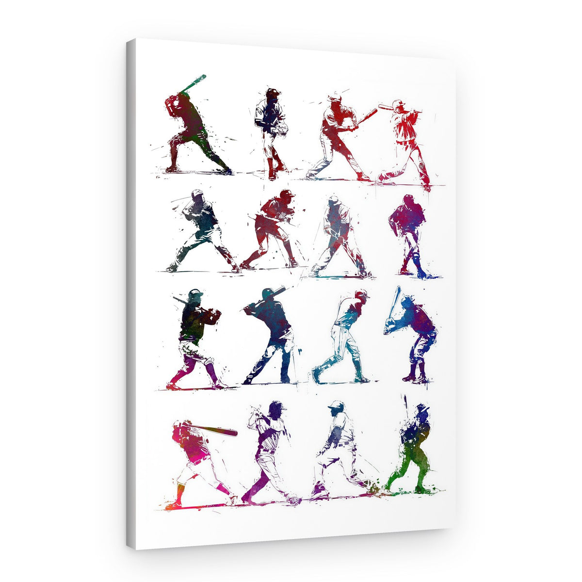 Dynamic Baseball Players – Canvas Print
