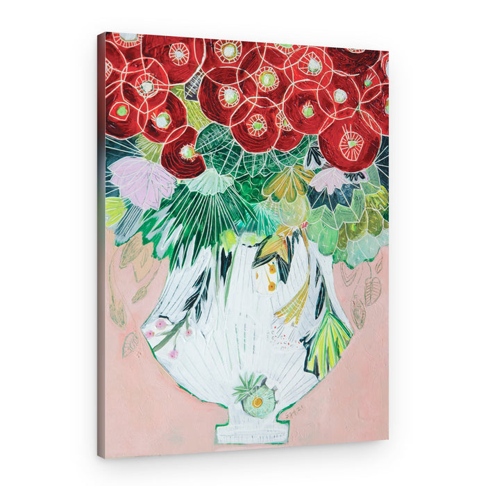 Vibrant Floral Vase – Canvas Print