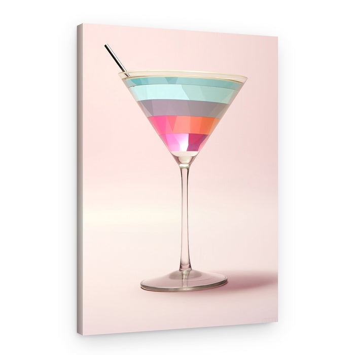 Colorful Martini Glass – Canvas Print