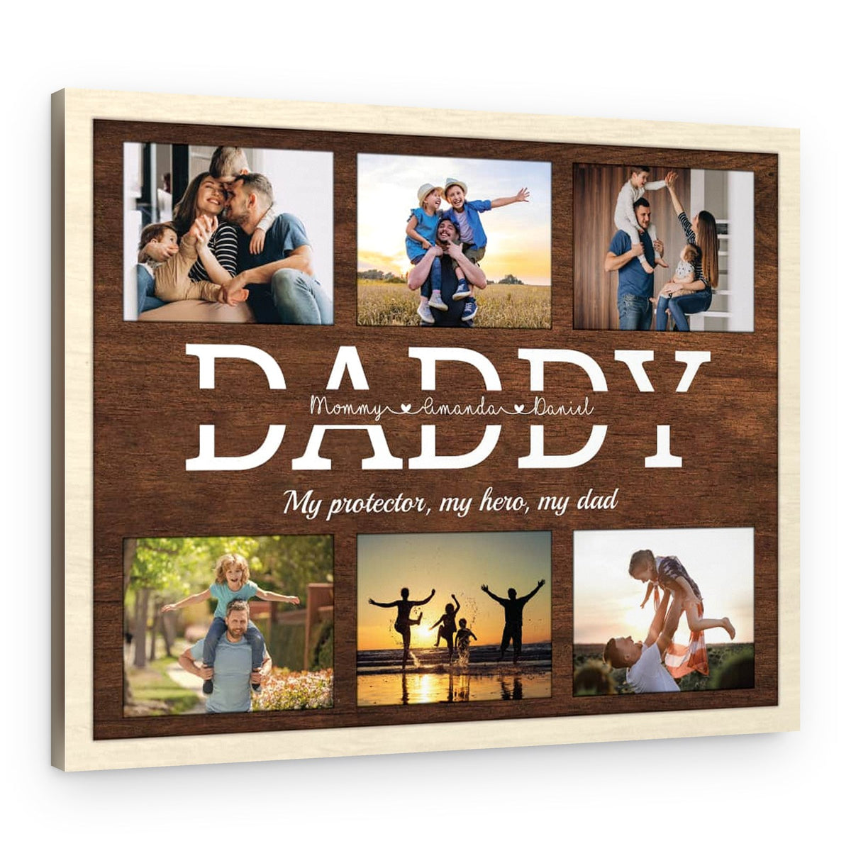 My Protector, My Hero, My Dad Custom Canvas Print – Canvas Print