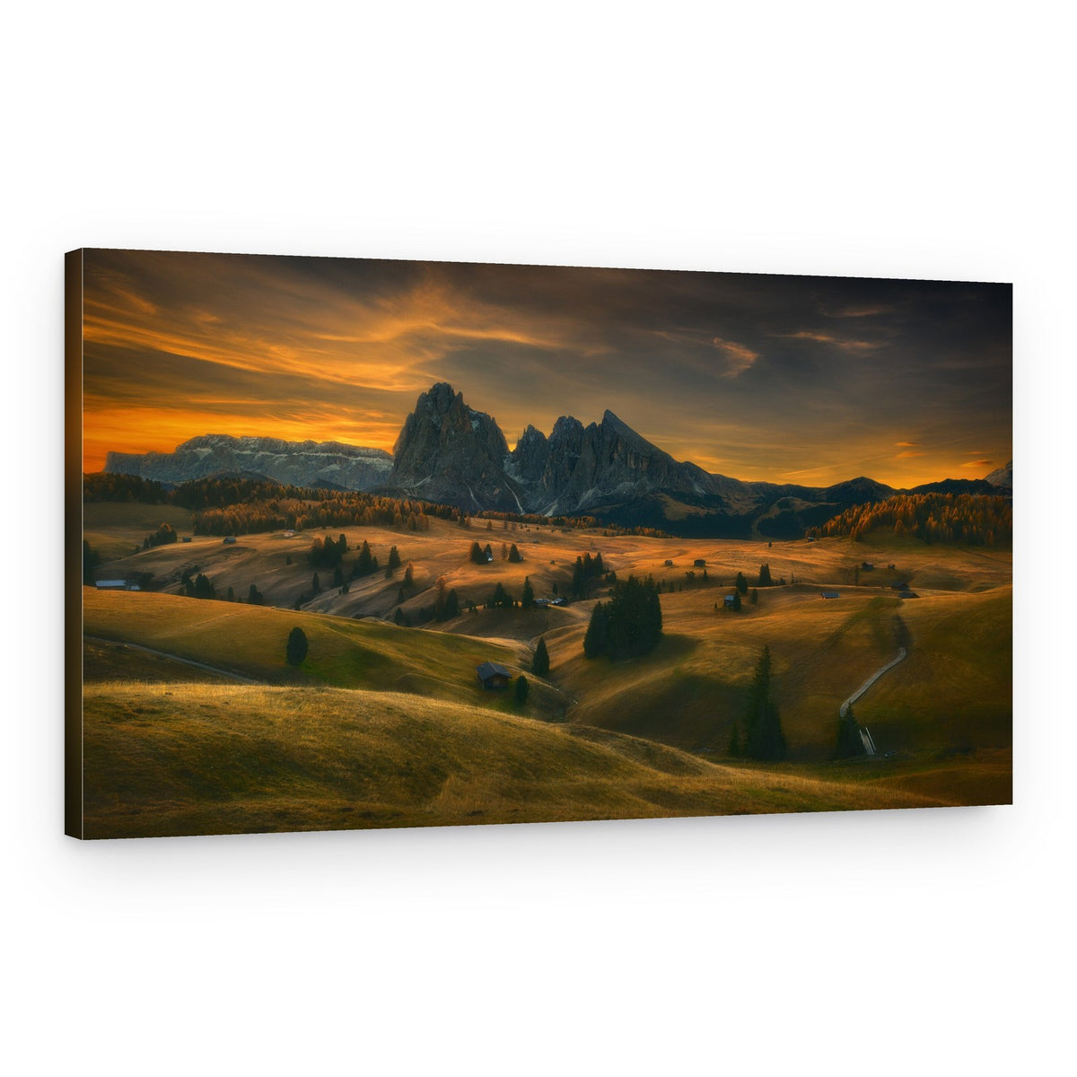 Dolomites Sunset Glow – Canvas Print