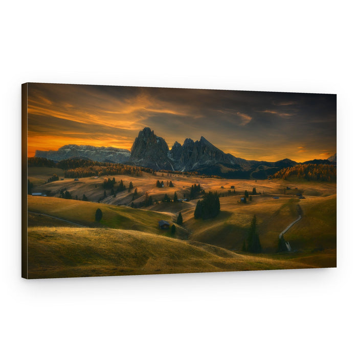 Dolomites Sunset Glow – Canvas Print