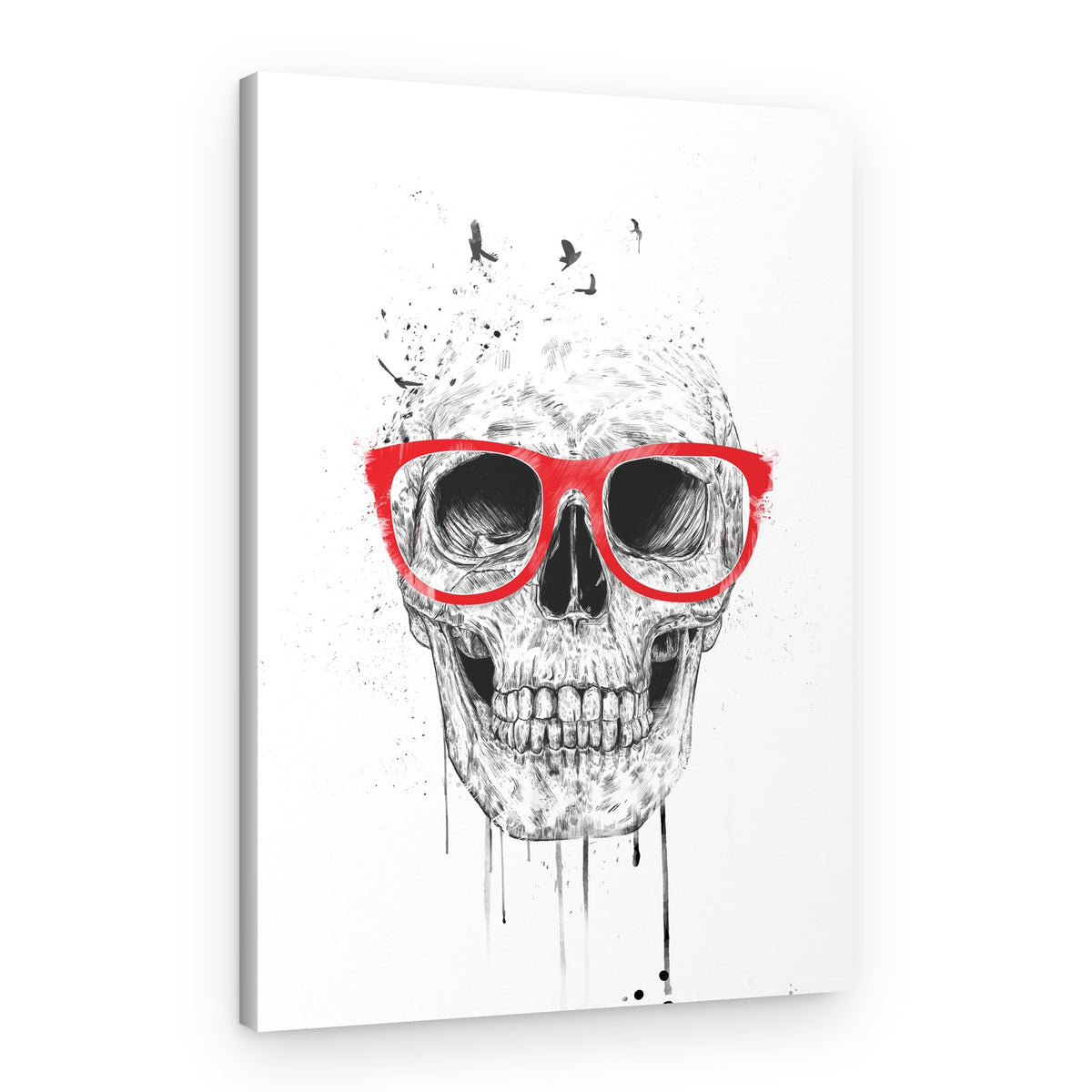 Red Glasses Skull – Canvas Print