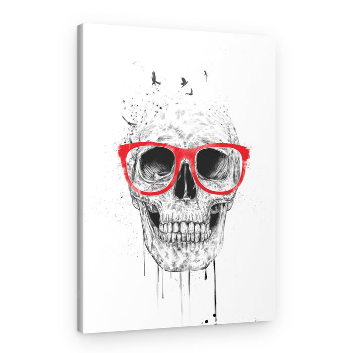 Red Glasses Skull – Canvas Print