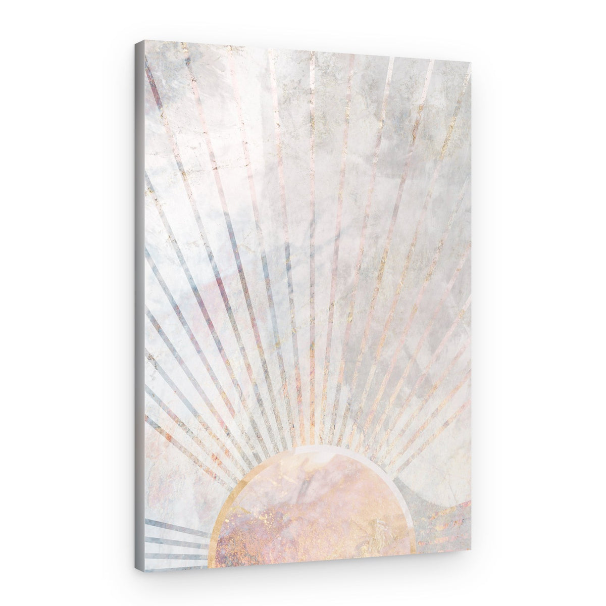Blush Sunrise Rays – Canvas Print