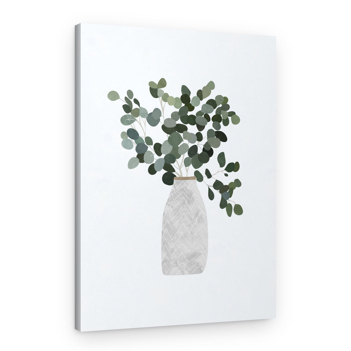 Modern Eucalyptus Vase – Canvas Print