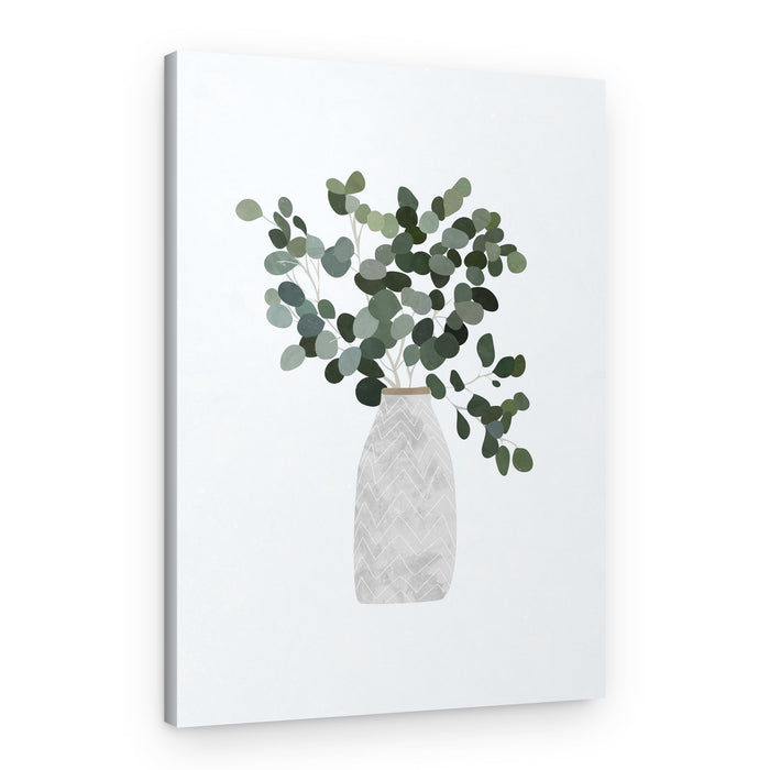 Modern Eucalyptus Vase – Canvas Print