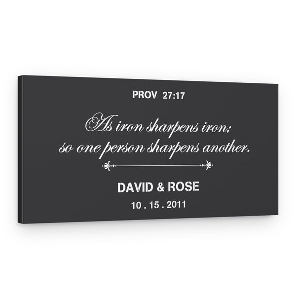 10th Anniversary ‘As Iron Sharpens Iron’ Custom Canvas