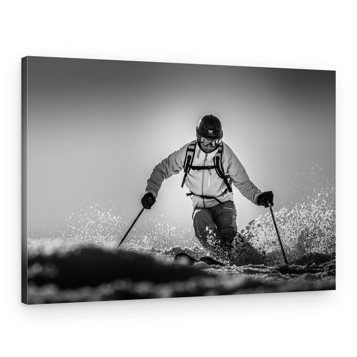 Dynamic Skier Action – Canvas Print
