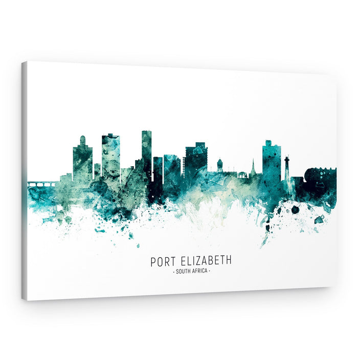 Watercolor Port Elizabeth Cityscape – Canvas Print